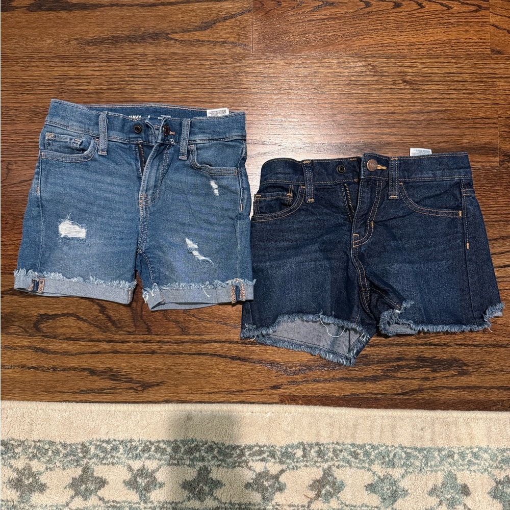 2 Pairs of Girls Jean Shorts